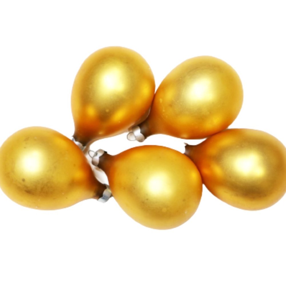 Vintage Gold Bulb Christmas Ornaments